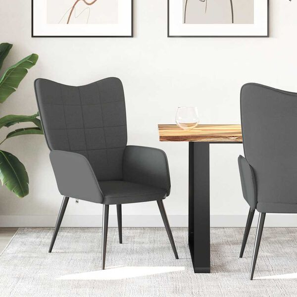 vidaXL Stol za spro&scaron;čanje temno sivo blago