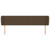vidaXL Vzglavje z u&scaron;esi temno rjavo 203x23x78/88 cm blago