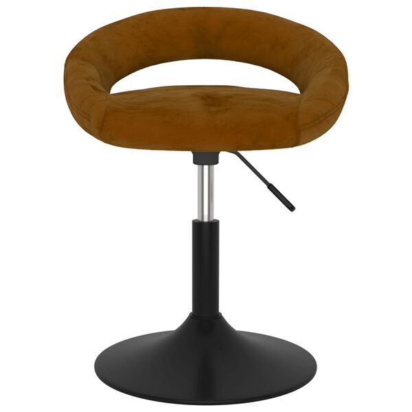 vidaXL Barski stolček rjav žamet