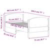 vidaXL Posteljni okvir brez vzmetnice bel 75x190 cm trdna borovina