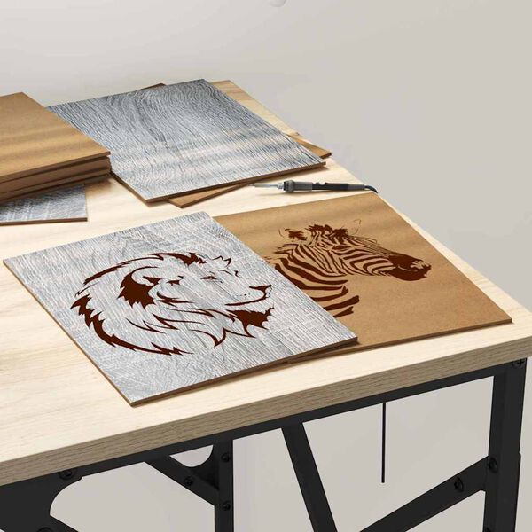 vidaXL Dekorativni paneli 50 pcs Siva Sonoma 15 x 21 x 0.27 cm