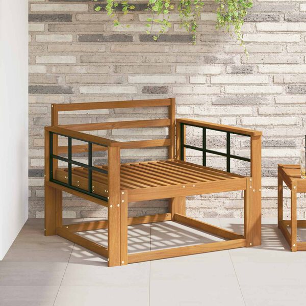 vidaXL Srednji zunanji kavč Masiven les akacije Naravna