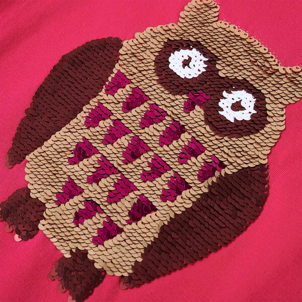 Otroška majica z dolgimi rokavi živo roza 92