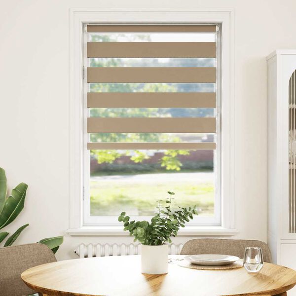 vidaXL Zebra senčilo pe&scaron;čeno rjava 70x150 cm tkanina &scaron;irina 65,9 cm