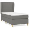 vidaXL Box spring postelja z vzmetnico temno siva 90x190 cm blago