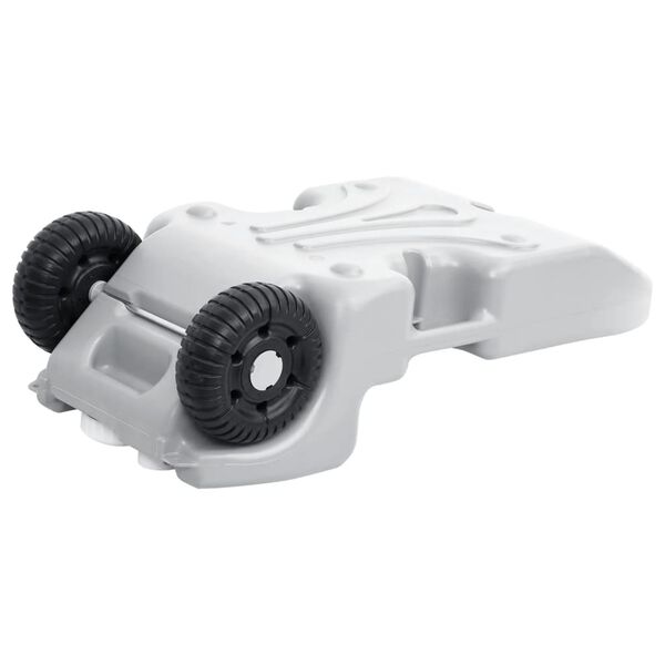 vidaXL Rezervoar za vodo na kolesih za kampiranje 25 L siv