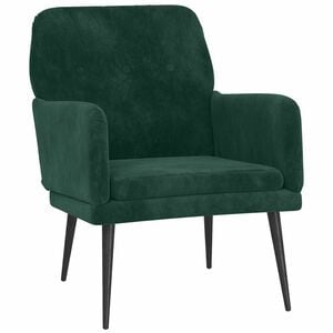 vidaXL Fotelj temno zelen 62x79x79 cm žamet