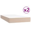 vidaXL Box spring postelja z vzmetnico kapučino 200x200 cm um. usnje
