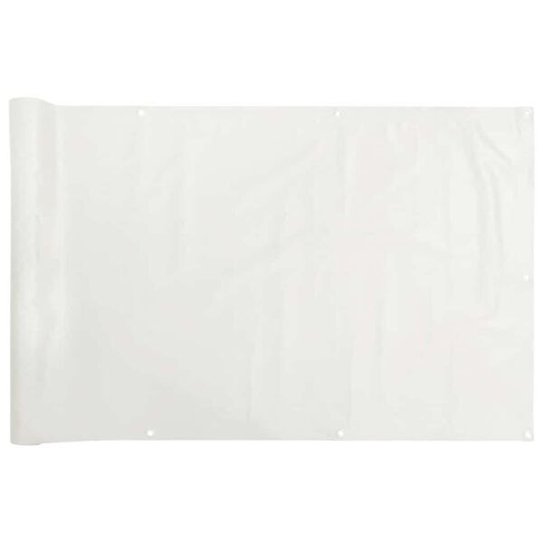 vidaXL Balkonsko platno za zasebnost belo 300x75 cm PVC