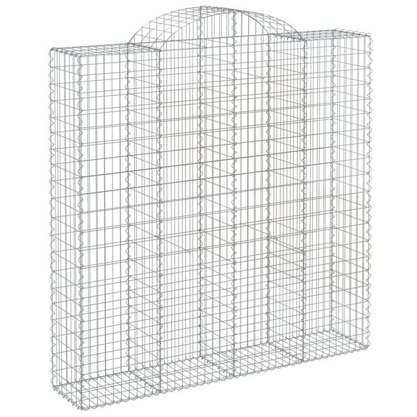 vidaXL Obokane gabion košare 5 kosa 200x50x200/220 cm pocinkano železo