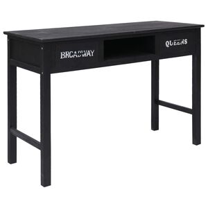vidaXL Konzolna mizica črna 110x45x76 cm les