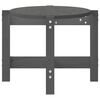 vidaXL Klubska mizica siva 87x48x35 cm trdna borovina