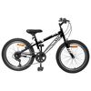 vidaXL Gorsko Kolo 24 Palcev 6-Speed priporočeno za 8-12 let Črna