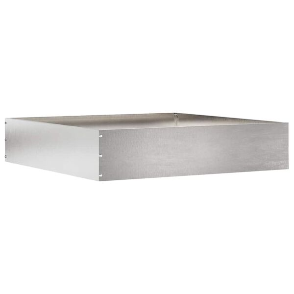 vidaXL Robovi trave srebrna 60 x 60 x 13 cm Nerjaveče jeklo