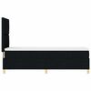 vidaXL Postelja z vzmetnico z vzmetnico Črna 80 x 200 cm blago