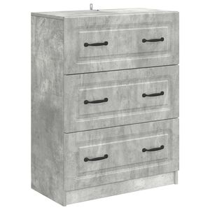 vidaXL Predalna omara Betonsko siva 66 x 34,5 x 87 cm Inženirski les