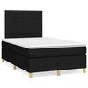 vidaXL Box spring postelja z vzmetnico črn 120x200 cm blago