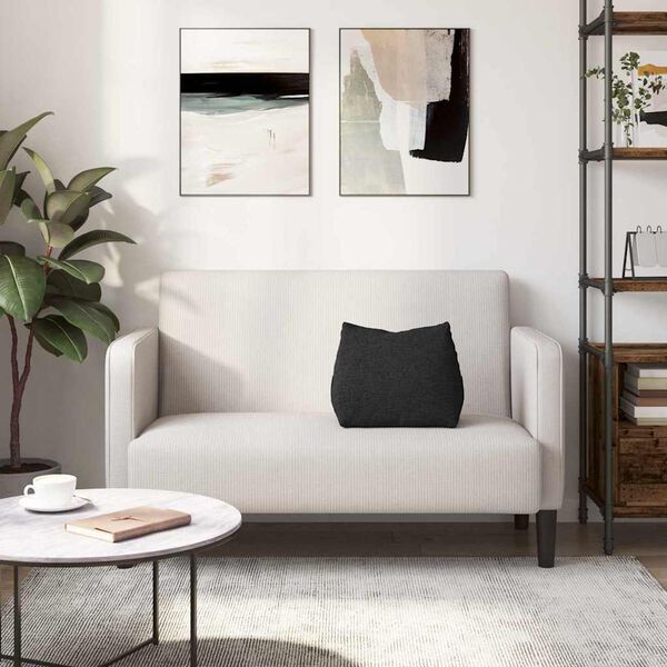 vidaXL Poglavni vzglavnik Črna 45 x 20 x 35 cm blago