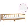 vidaXL Dnevna postelja z vzmetnico 90x200 cm medeno rjava borovina