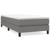 vidaXL Posteljni okvir z vzmetmi temno siv 90x200 cm blago