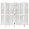 vidaXL Paravan 6-delni bel trden les pavlovnije