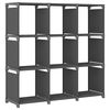 vidaXL Regal z 9 kockastimi policami siv 103x30x107,5 cm blago