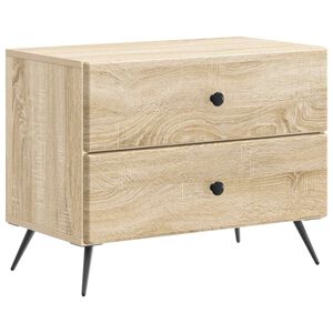 vidaXL Nočna omarica Sonoma hrast 62 x 34,5 x 47,5 cm Inženirski les