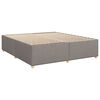 vidaXL Box spring postelja z vzmetnico taupe 200x200 cm blago