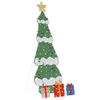 vidaXL 220 LED večbarvno 210 cm Jeklo in tinsel tkanina