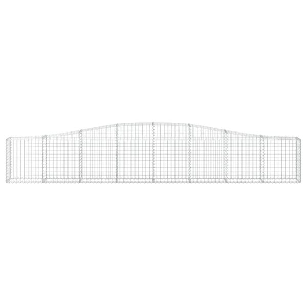 vidaXL Obokana gabionska košara 4 kosi 400x30x60/80cm pocinkano železo