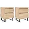 vidaXL Nočna omarica 2 kosa sonoma hrast 40x35x50 cm inženirski les