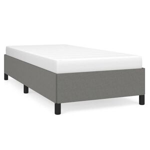 vidaXL Posteljni okvir brez vzmetnice temno siv 90x200 cm blago