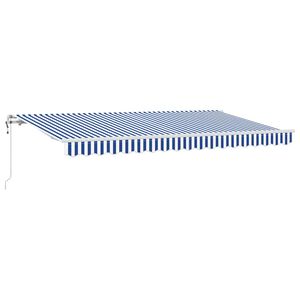 vidaXL Vlečna tenda Modra 350 x 200 cm blago