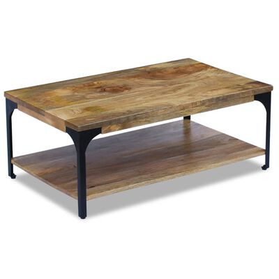 vidaXL Klubska mizica iz mangovega lesa 100x60x38 cm