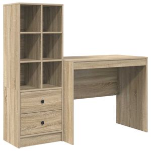 vidaXL Miza Sonoma hrast 135,5 x 50 x 127 cm 2 kos