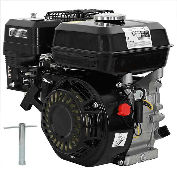 vidaXL Bencinski motor 6,5 KM 4,8 kW črn