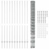 vidaXL Ograja s stebrom srebrna 1,6 x 25 m Jeklo