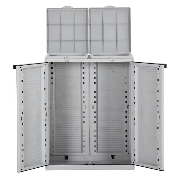 vidaXL Ko&scaron; za smeti Eco omarica 68x39x89 cm siv in črn