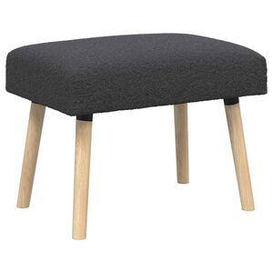vidaXL klop Enobarvno Temno siva 60 x 40 x 45 cm Boucl&eacute;