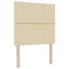 vidaXL Postelja z žimnico Box Spring krema 90 x 190 cm blago