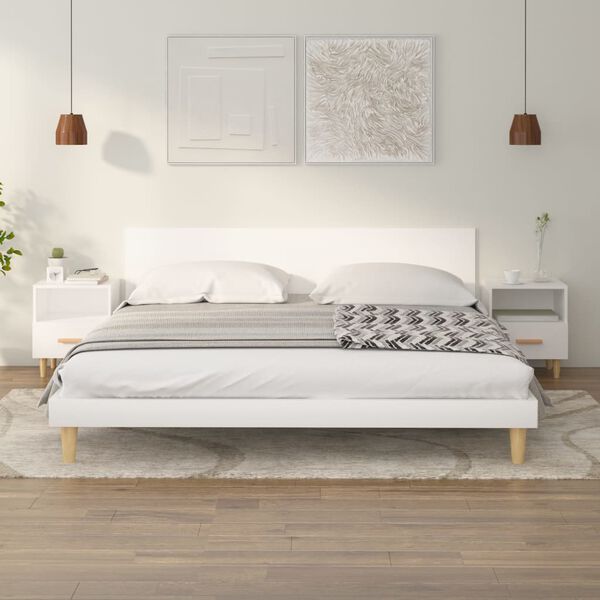 vidaXL Nočna omarica 2 kosa bela 40x35x47 cm