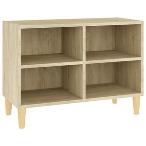 vidaXL TV omarica z lesenimi nogami sonoma hrast 69,5x30x50 cm