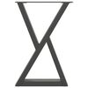 vidaXL Noge za jedilno mizo 2 kosa antracit 60 x (72-73,3) cm jeklo