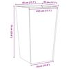 vidaXL Garden Planters 2 kosa 45x45x75 cm Weathering Steel