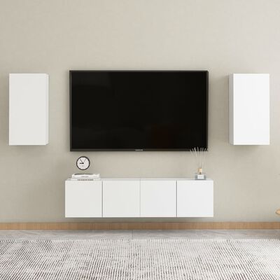 vidaXL TV omarica bela 30,5x30x60 cm iverna plošča