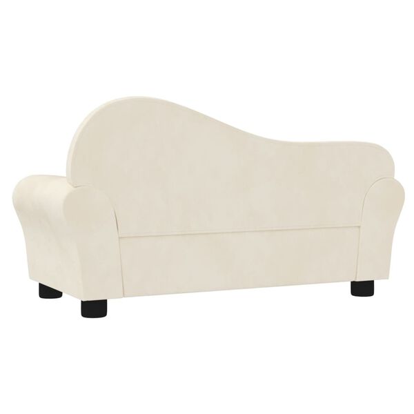 vidaXL Otro&scaron;ki kavč krem žamet