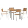 vidaXL Zunanja jedilnica 5 kos 90 x 90 x 75 cm