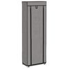vidaXL Omarica za čevlje s pokrivalom siva 57x29x162 cm blago