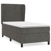 vidaXL Box spring postelja z vzmetnico temno siv 90x190 cm žamet