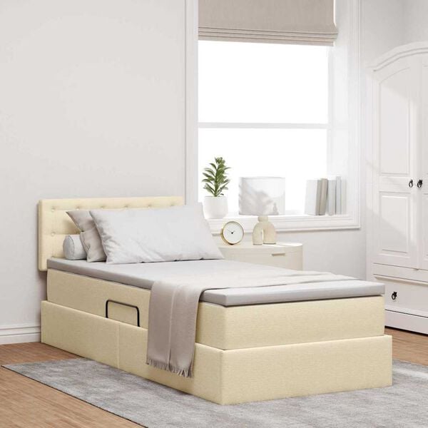 vidaXL Postelja z dodatnim prostorom za shranjevanje in vzmetnico